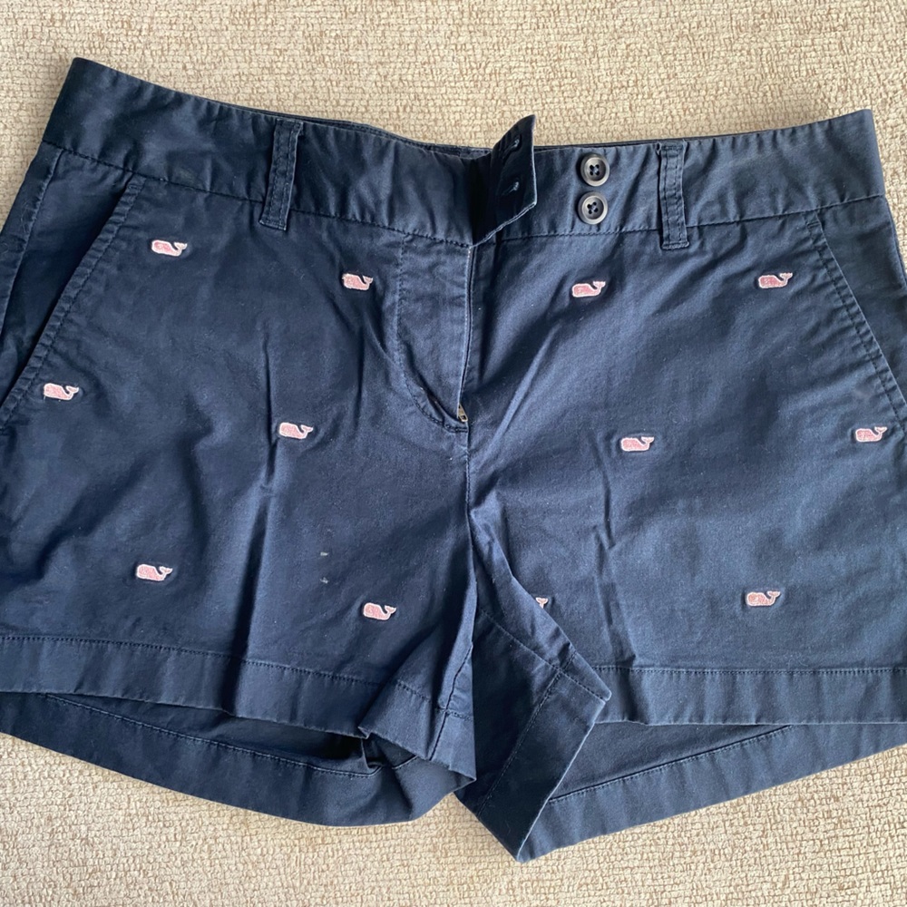 Vineyard Vines Navy and Pink Shorts